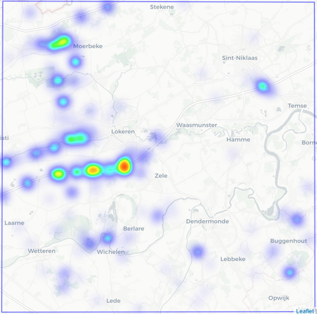 Thymelicus lineola locaties trajecten